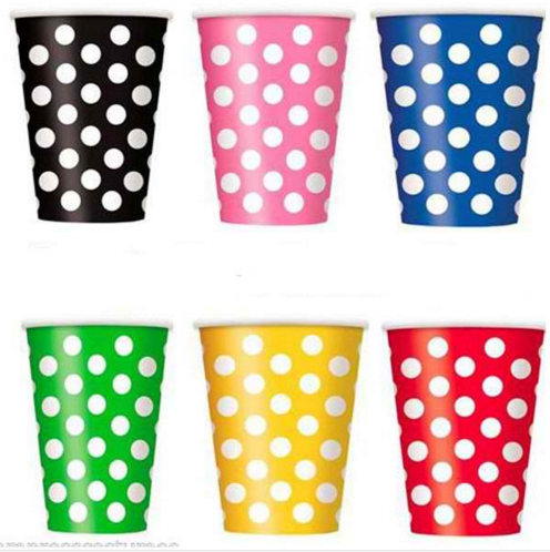 Polka Dot Spot Style Birthday Party Disposable Paper Cups