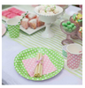 Polka dots paper plates for birthday party