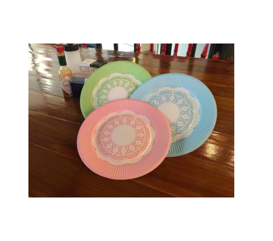 New heart Disposable Cake paper plate Party Supplies